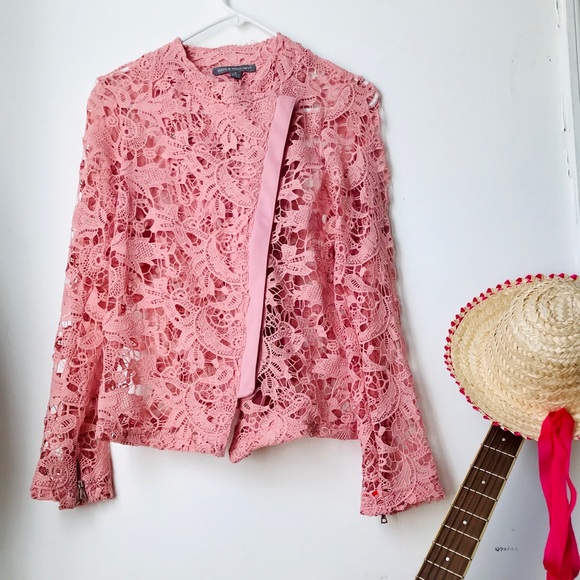 pink lace jacket